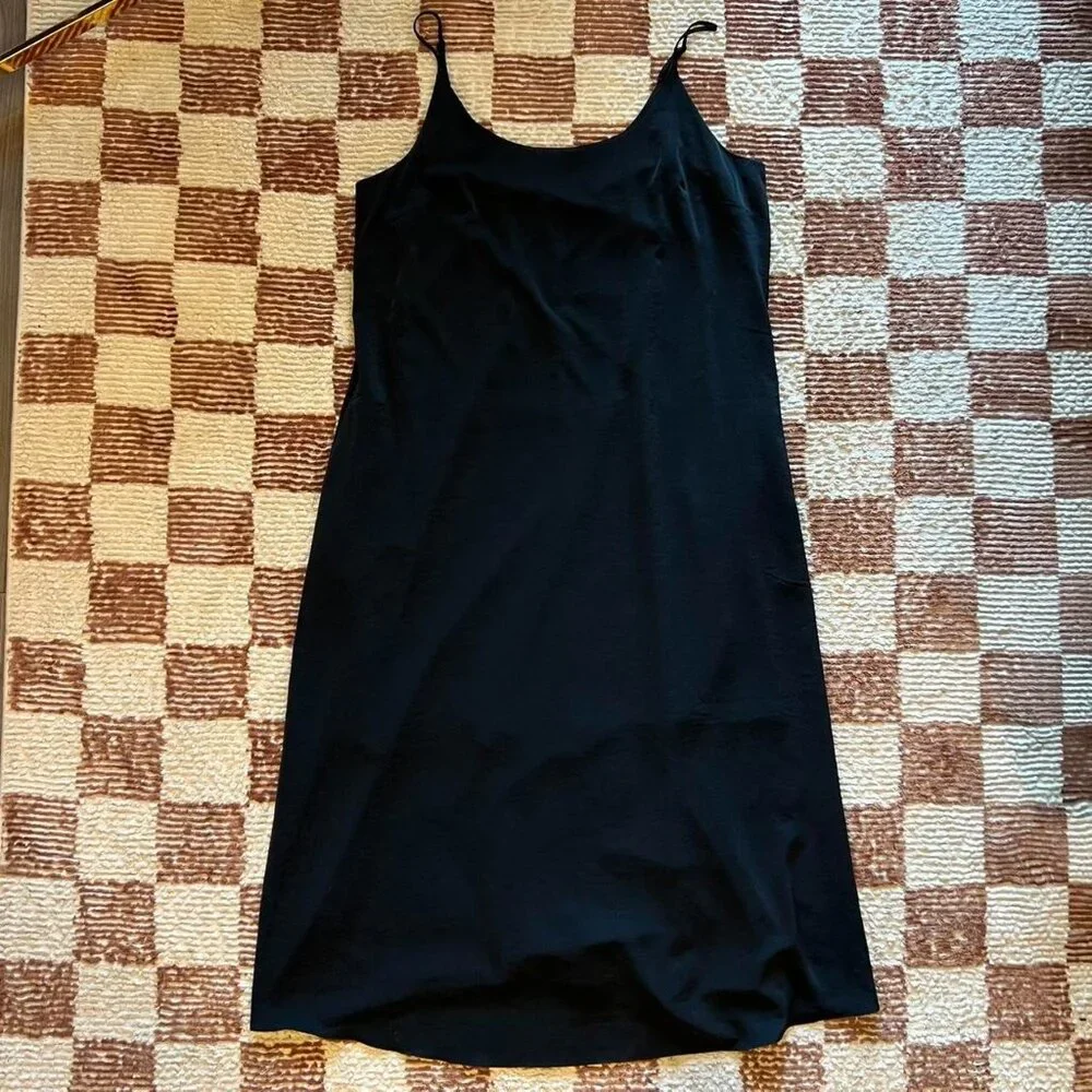 calvin klein black maxi dress Viscose Satin Slip this breezy tank dress by Calvin Klein Jeans is styled from cotton and slips on easily Nensi Dojaka Black Calvin Klein